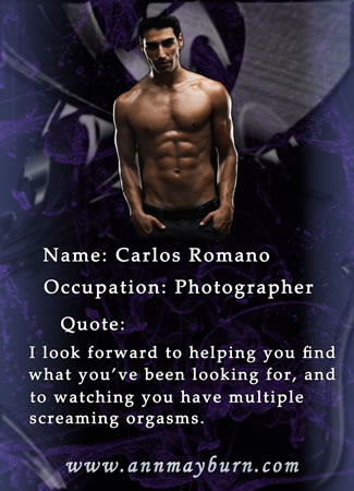 Carlos from 'Blushing Violet' by Ann Mayburn Contemporary Erotic Romance w/ BDSM Elements