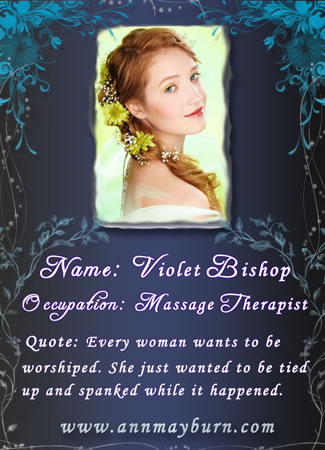Blushing Violet Romance Trading Card by Ann Mayburn